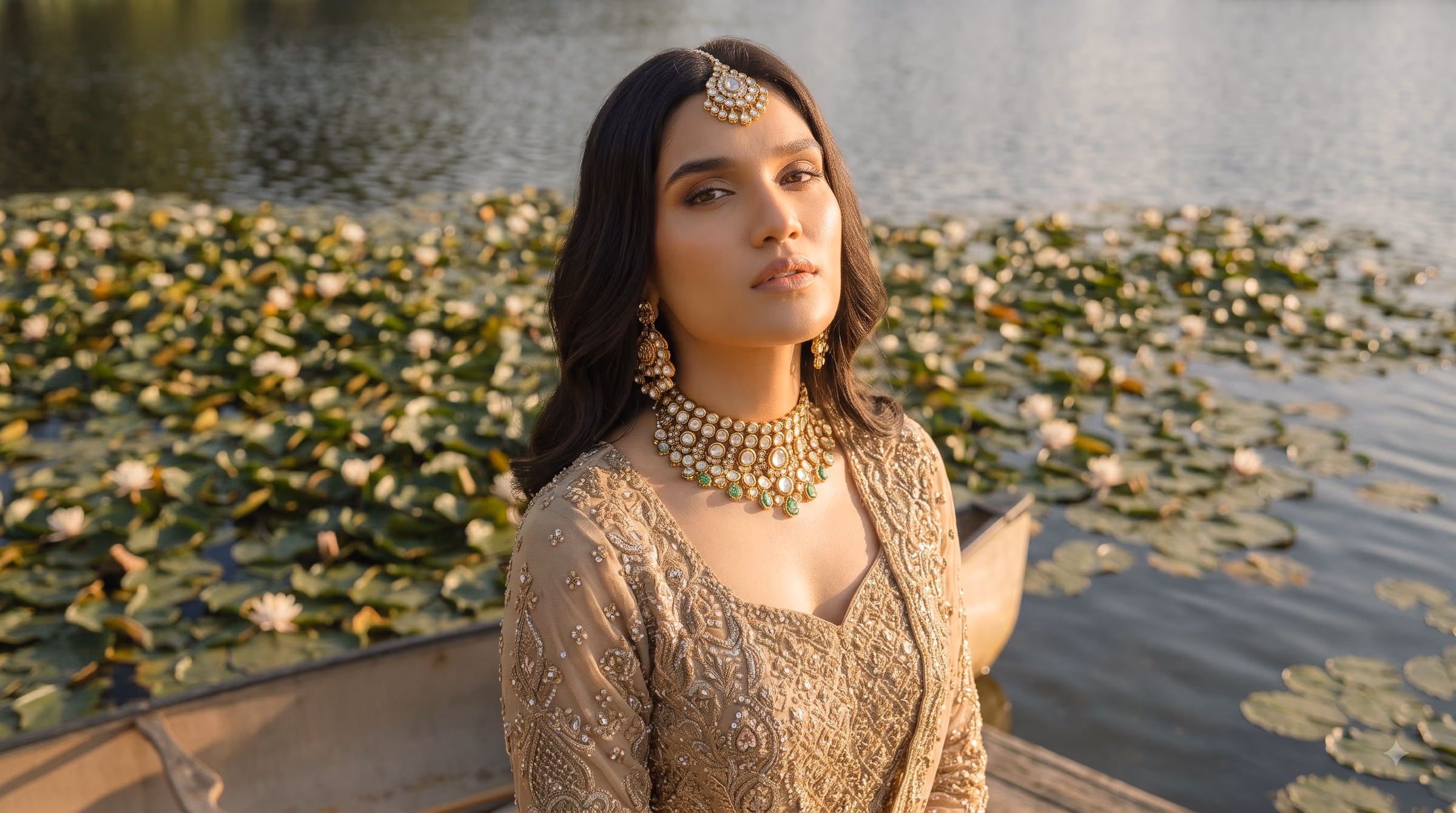 Noor-e-Kashmir Sovereign Tilla Embroidered Silk Lehenga