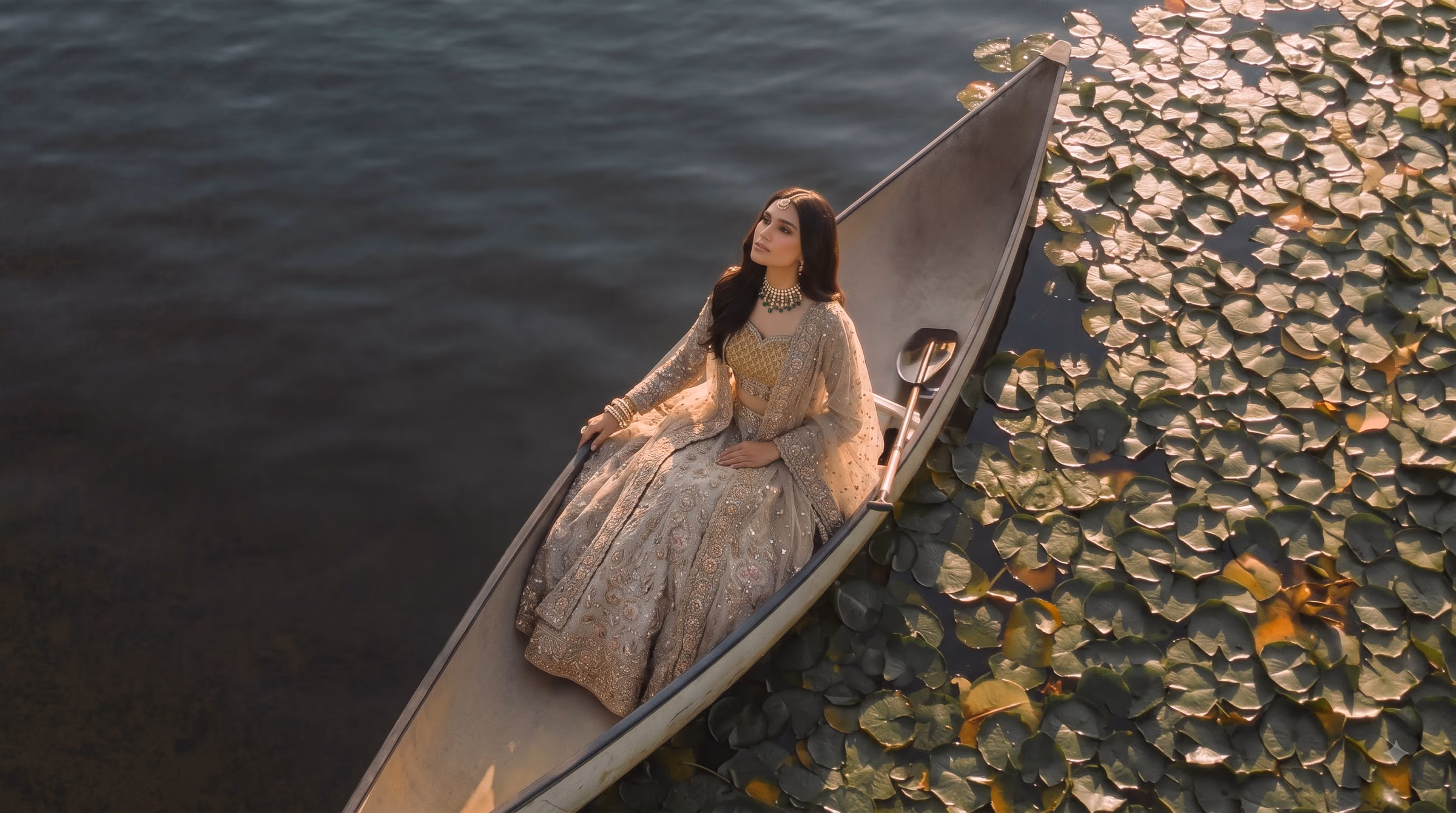 Noor-e-Kashmir Sovereign Tilla Embroidered Silk Lehenga