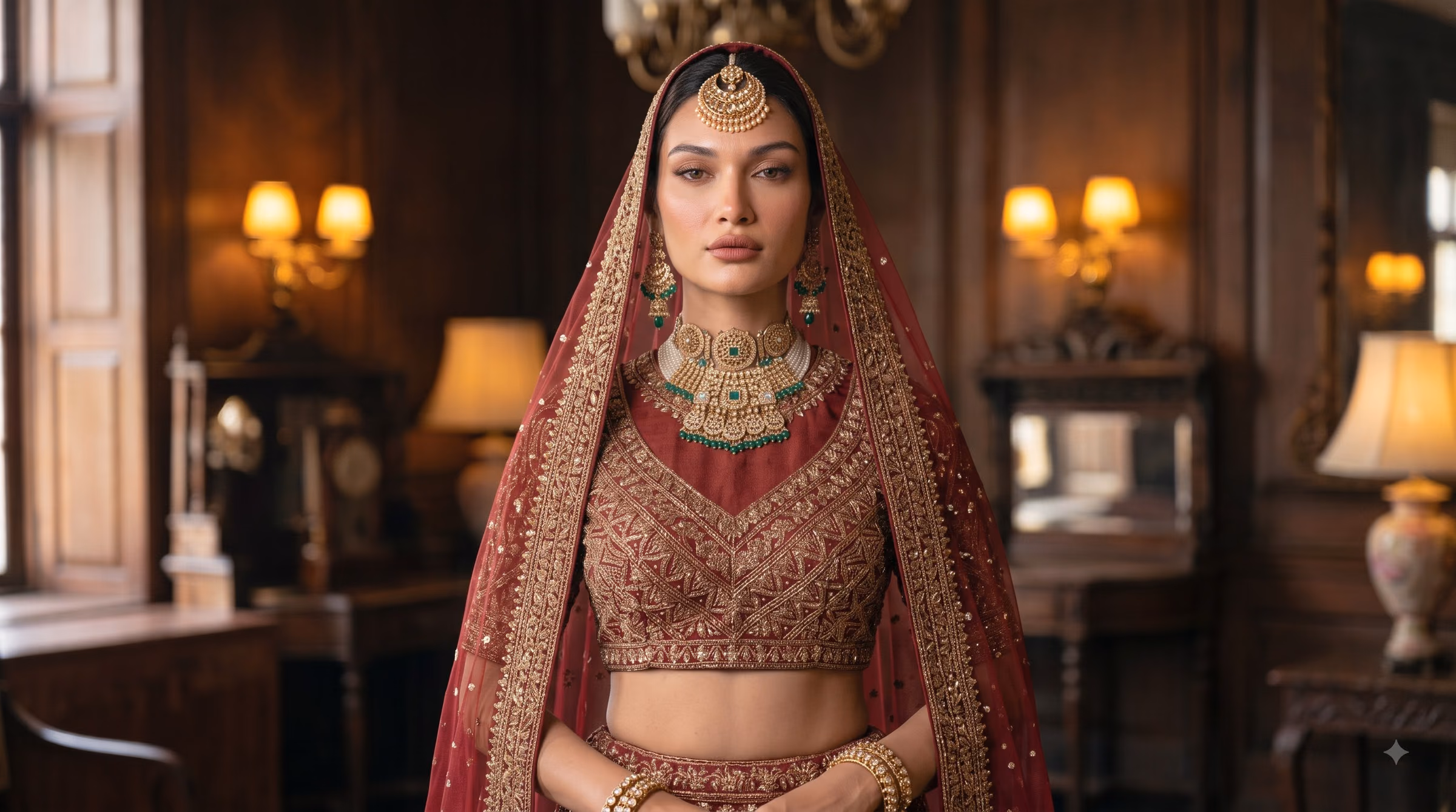 Chhavi Pink Handcrafted Sequin Embroidered Lehenga