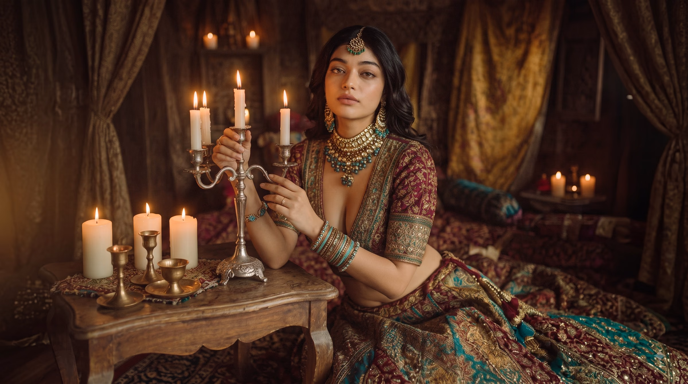 Maharani Deep Burgundy Velvet Regal Wedding Lehenga