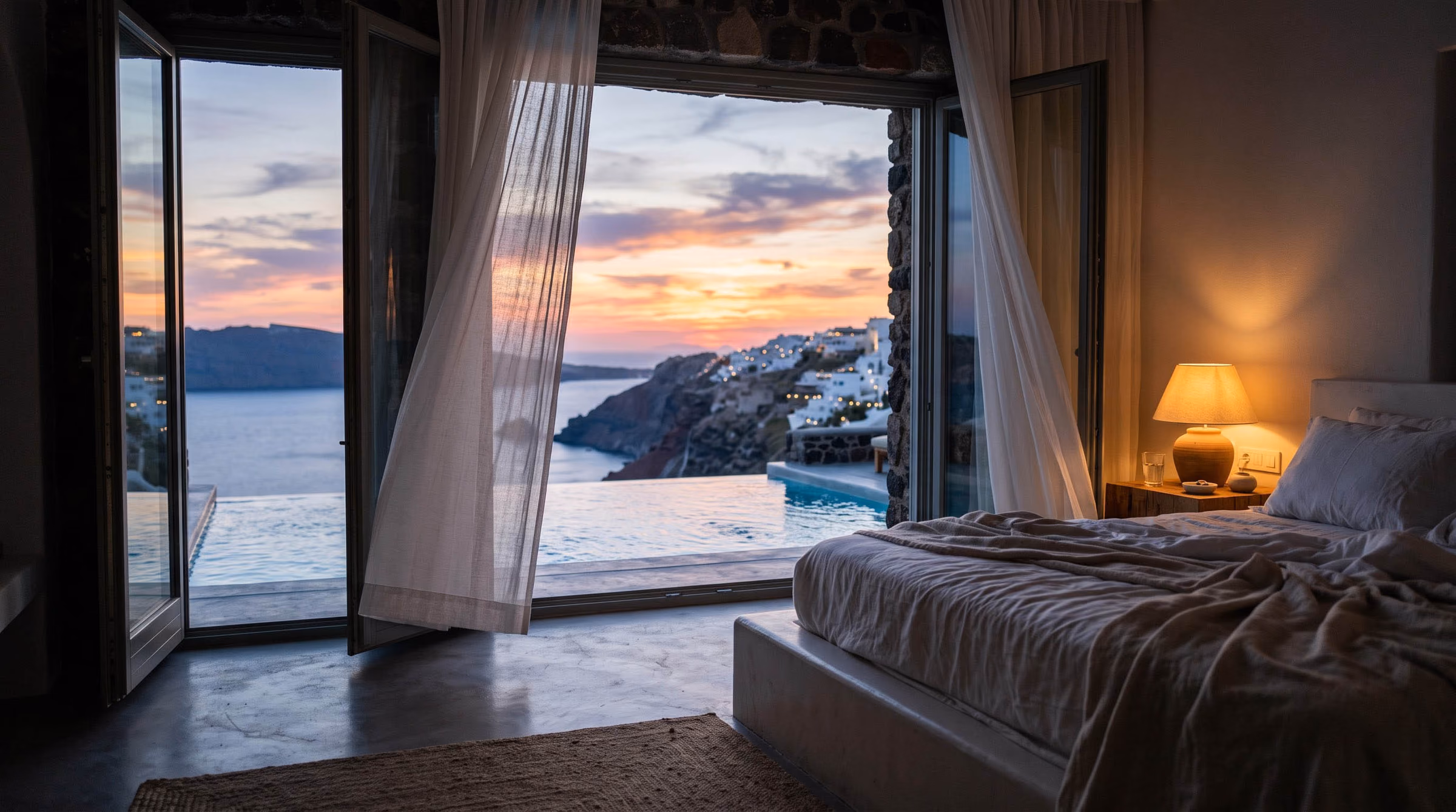 Santorini Caldera Sunset Infinity Suite