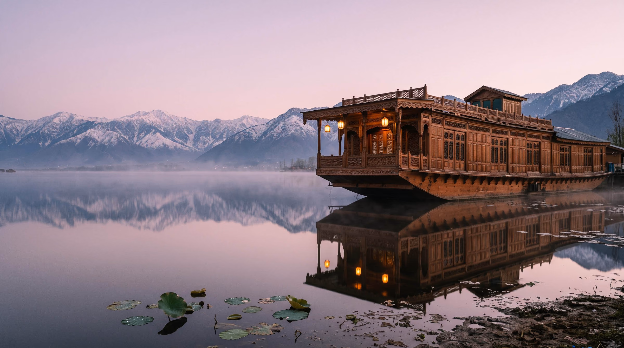 Kashmir Valley Floating Cedar Palace & Meadow Serenade