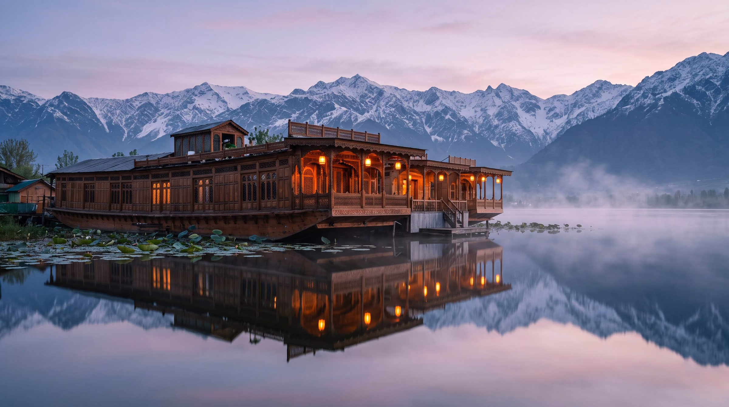 Kashmir Valley Floating Cedar Palace & Meadow Serenade