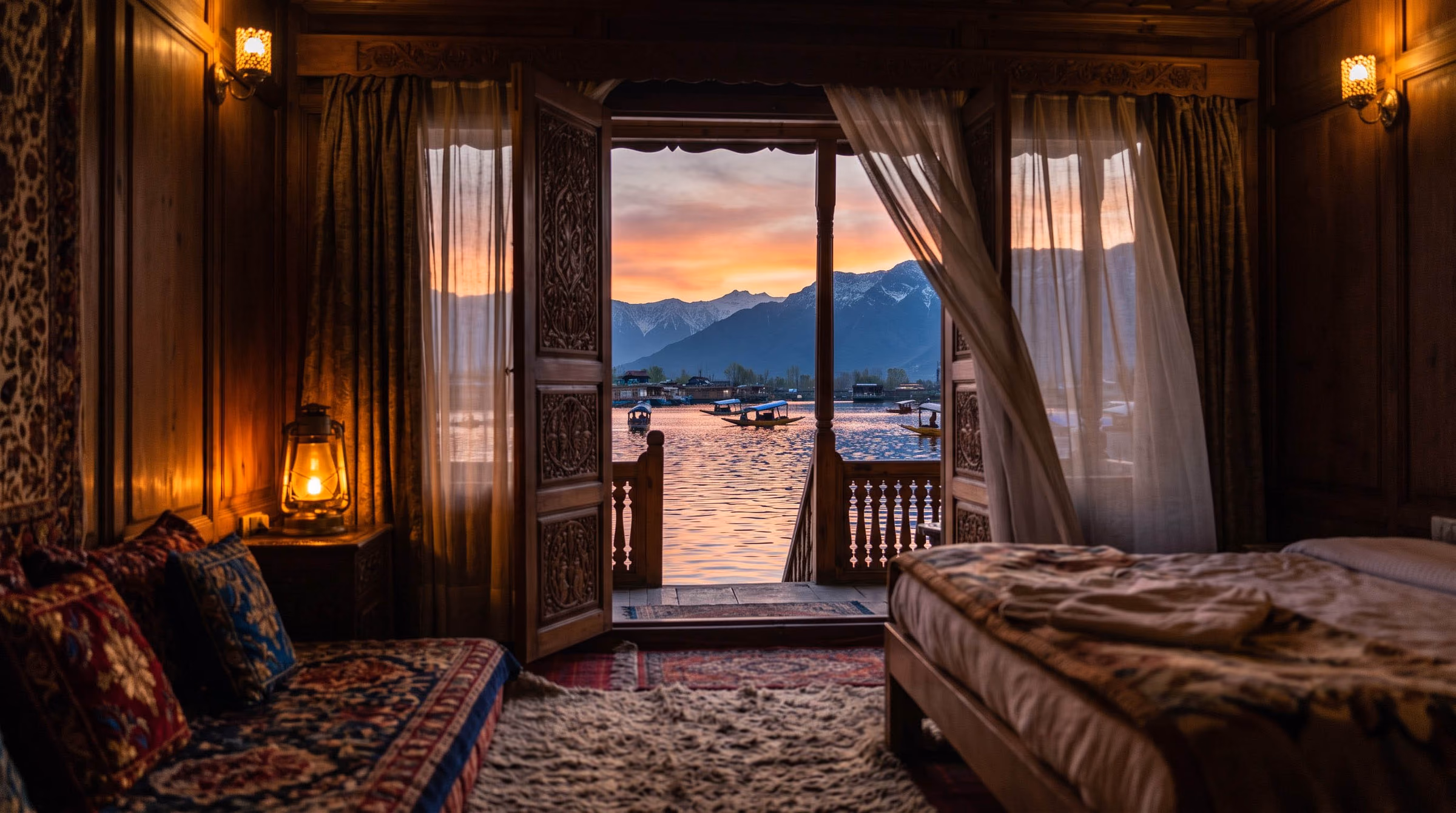 Kashmir Valley Floating Cedar Palace & Meadow Serenade