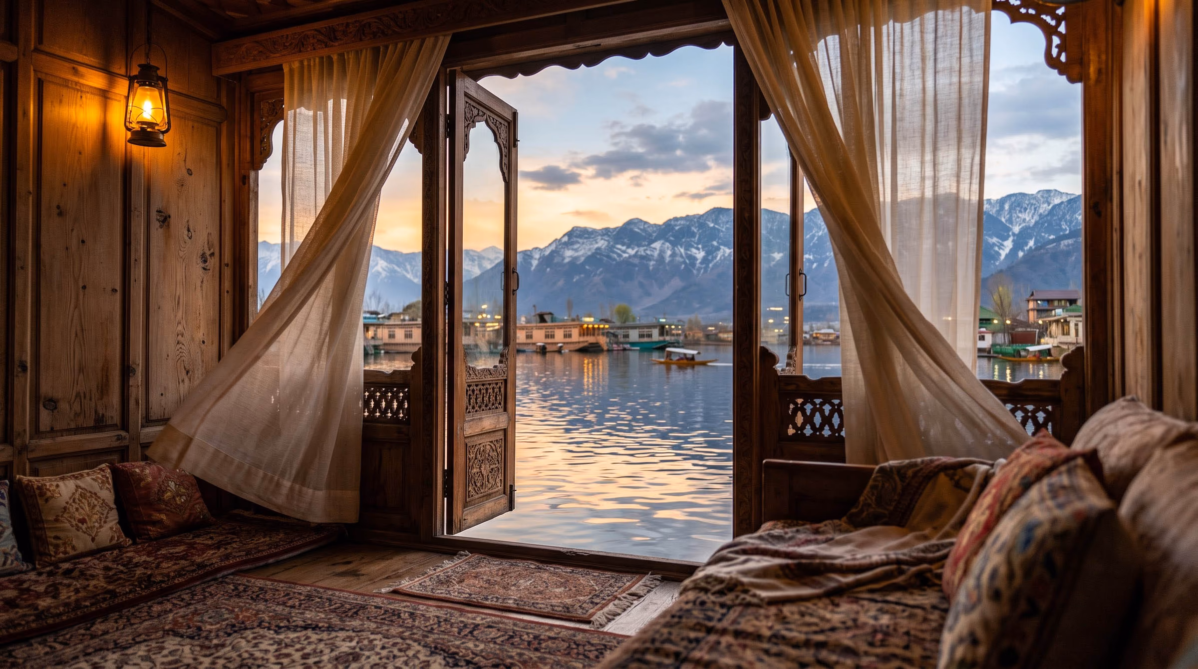 Kashmir Valley Floating Cedar Palace & Meadow Serenade